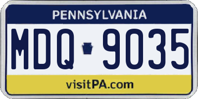 PA license plate MDQ9035