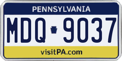 PA license plate MDQ9037