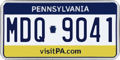 PA license plate MDQ9041