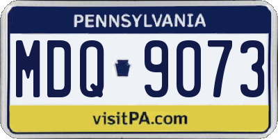 PA license plate MDQ9073
