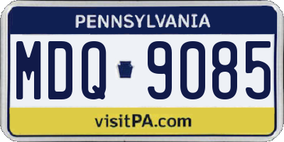 PA license plate MDQ9085