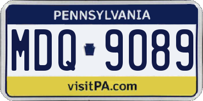 PA license plate MDQ9089