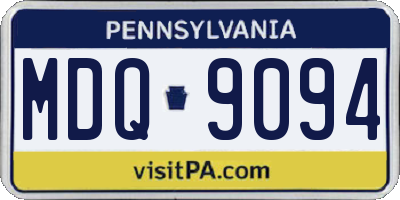 PA license plate MDQ9094
