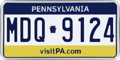 PA license plate MDQ9124