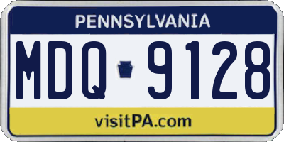 PA license plate MDQ9128