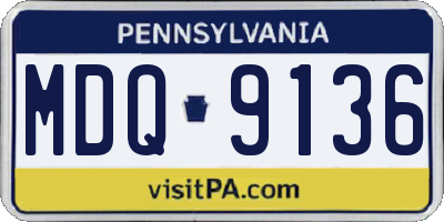 PA license plate MDQ9136