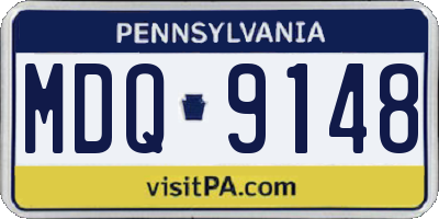 PA license plate MDQ9148