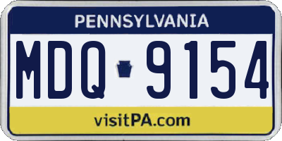 PA license plate MDQ9154