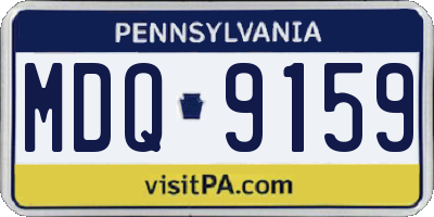 PA license plate MDQ9159