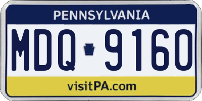 PA license plate MDQ9160