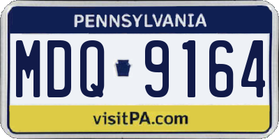 PA license plate MDQ9164