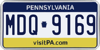 PA license plate MDQ9169