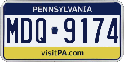 PA license plate MDQ9174
