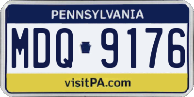 PA license plate MDQ9176