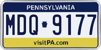 PA license plate MDQ9177