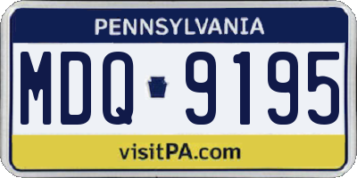 PA license plate MDQ9195