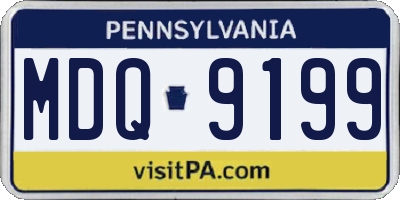 PA license plate MDQ9199