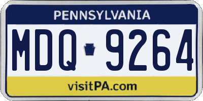 PA license plate MDQ9264