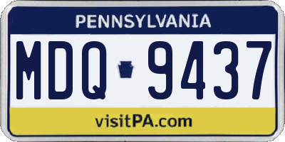 PA license plate MDQ9437