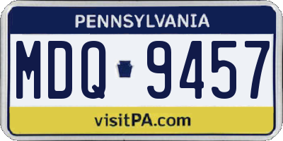 PA license plate MDQ9457