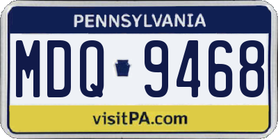 PA license plate MDQ9468