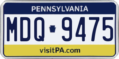 PA license plate MDQ9475