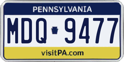 PA license plate MDQ9477
