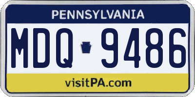 PA license plate MDQ9486