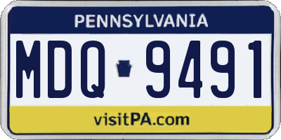 PA license plate MDQ9491