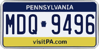 PA license plate MDQ9496