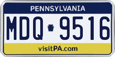 PA license plate MDQ9516