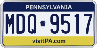 PA license plate MDQ9517