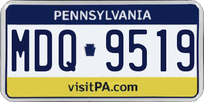 PA license plate MDQ9519