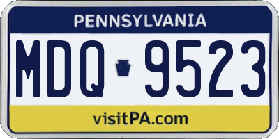 PA license plate MDQ9523