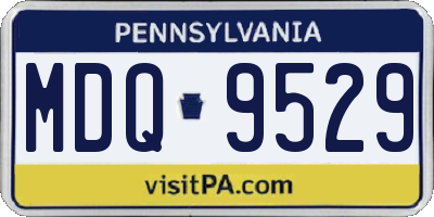 PA license plate MDQ9529