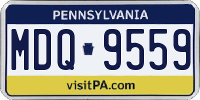 PA license plate MDQ9559