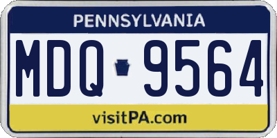 PA license plate MDQ9564