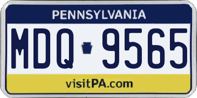 PA license plate MDQ9565