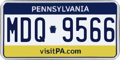 PA license plate MDQ9566