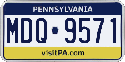 PA license plate MDQ9571
