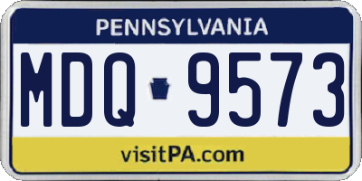 PA license plate MDQ9573