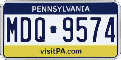 PA license plate MDQ9574