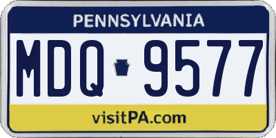 PA license plate MDQ9577