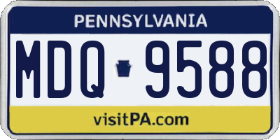 PA license plate MDQ9588