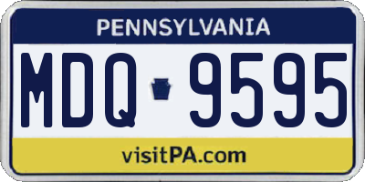 PA license plate MDQ9595