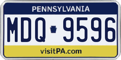 PA license plate MDQ9596