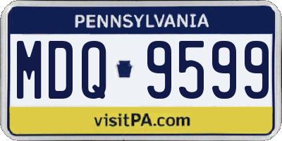 PA license plate MDQ9599