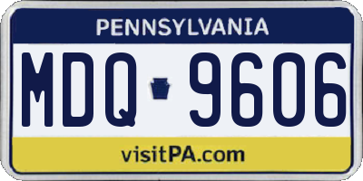 PA license plate MDQ9606
