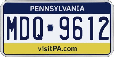 PA license plate MDQ9612
