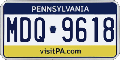 PA license plate MDQ9618